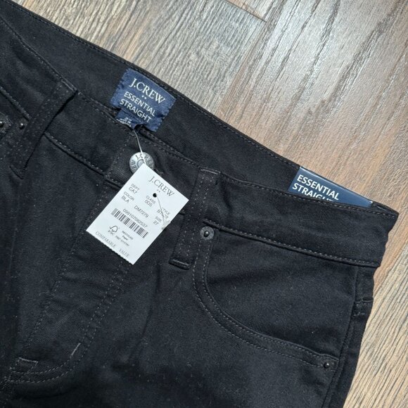 J. Crew Factory Essential Straight Jean All Day Stretch Black Size 27 New W/ Tag - Picture 3 of 5